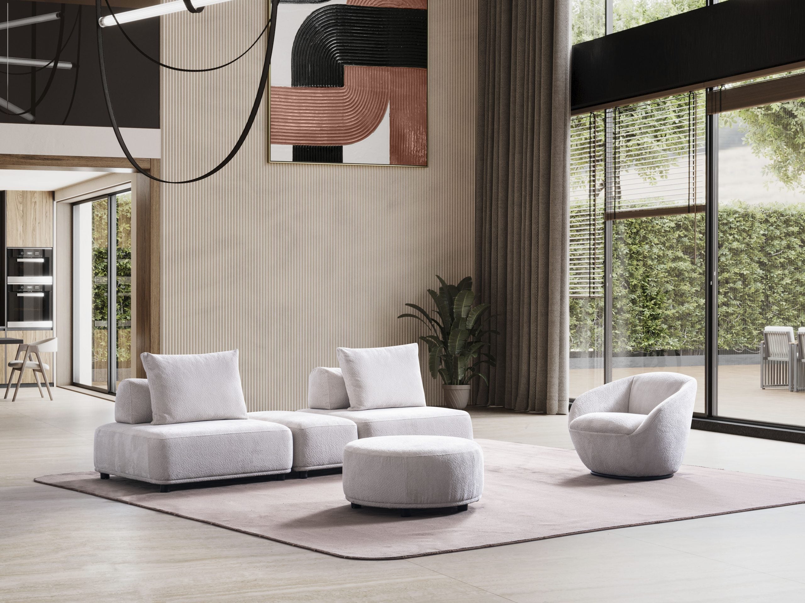 Модулен диван «Tiflis» + декоративни възглавници, 5 модула