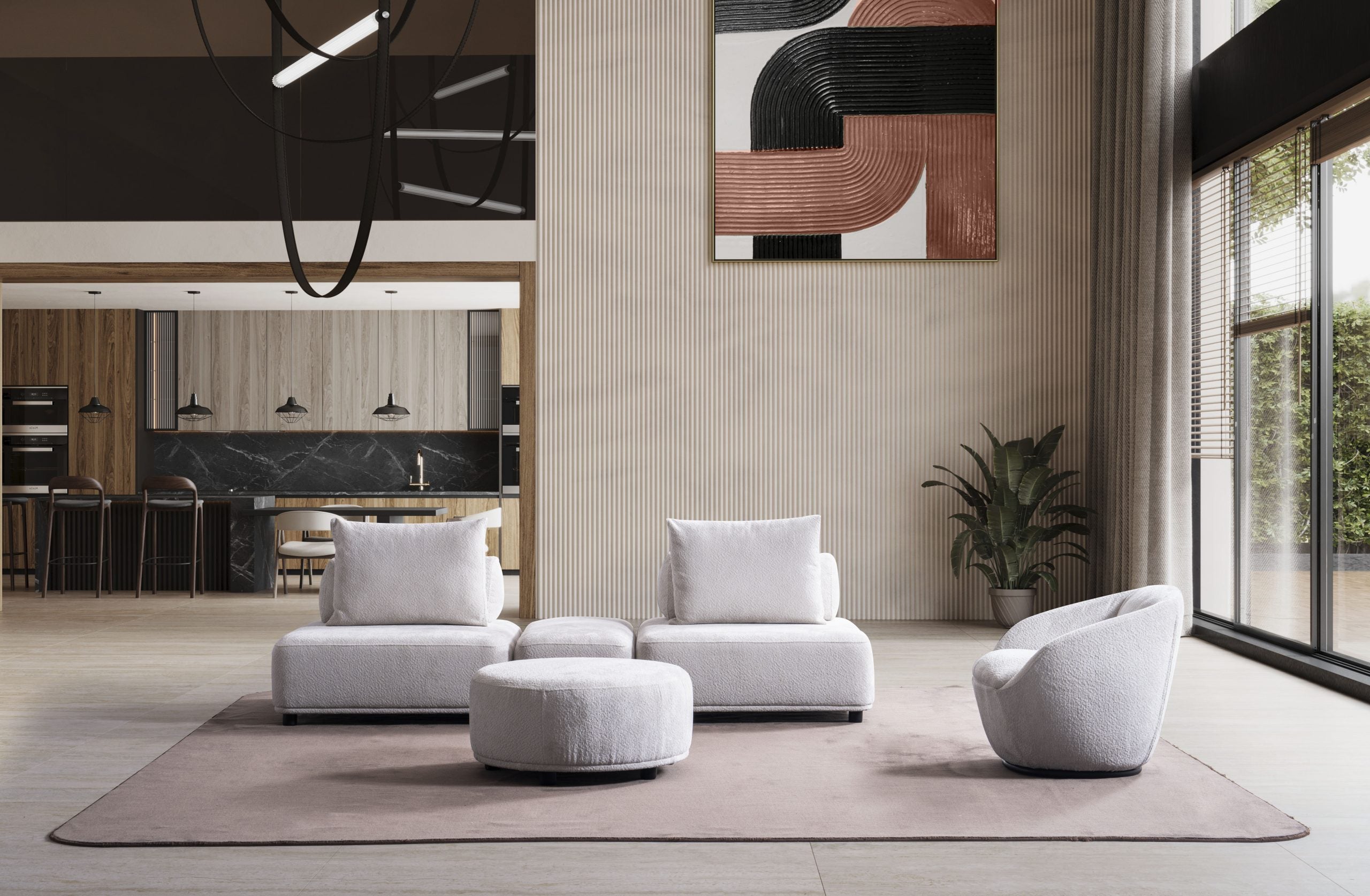 Модулен диван «Tiflis» + декоративни възглавници, 5 модула