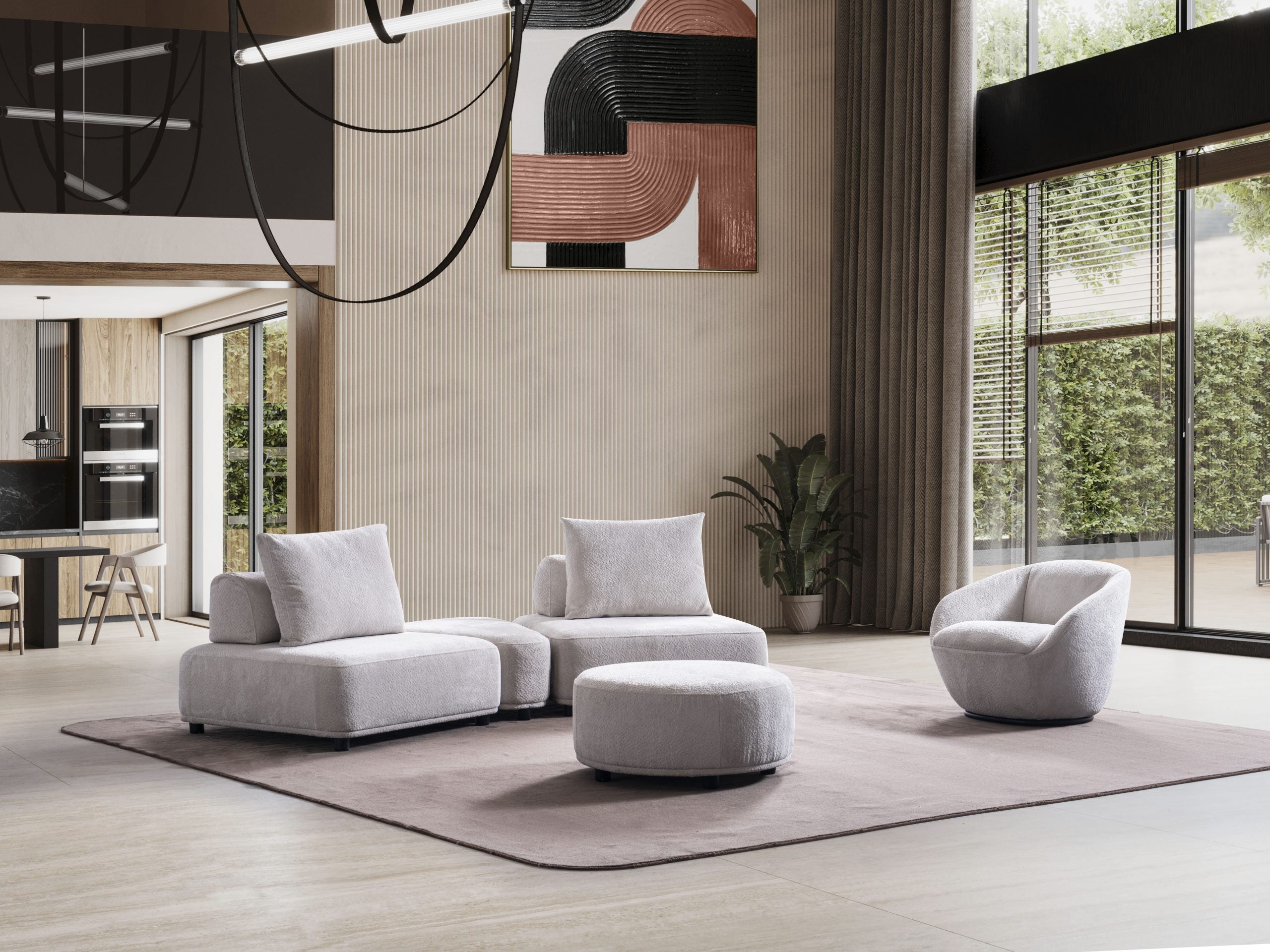 Модулен диван «Tiflis» + декоративни възглавници, 5 модула