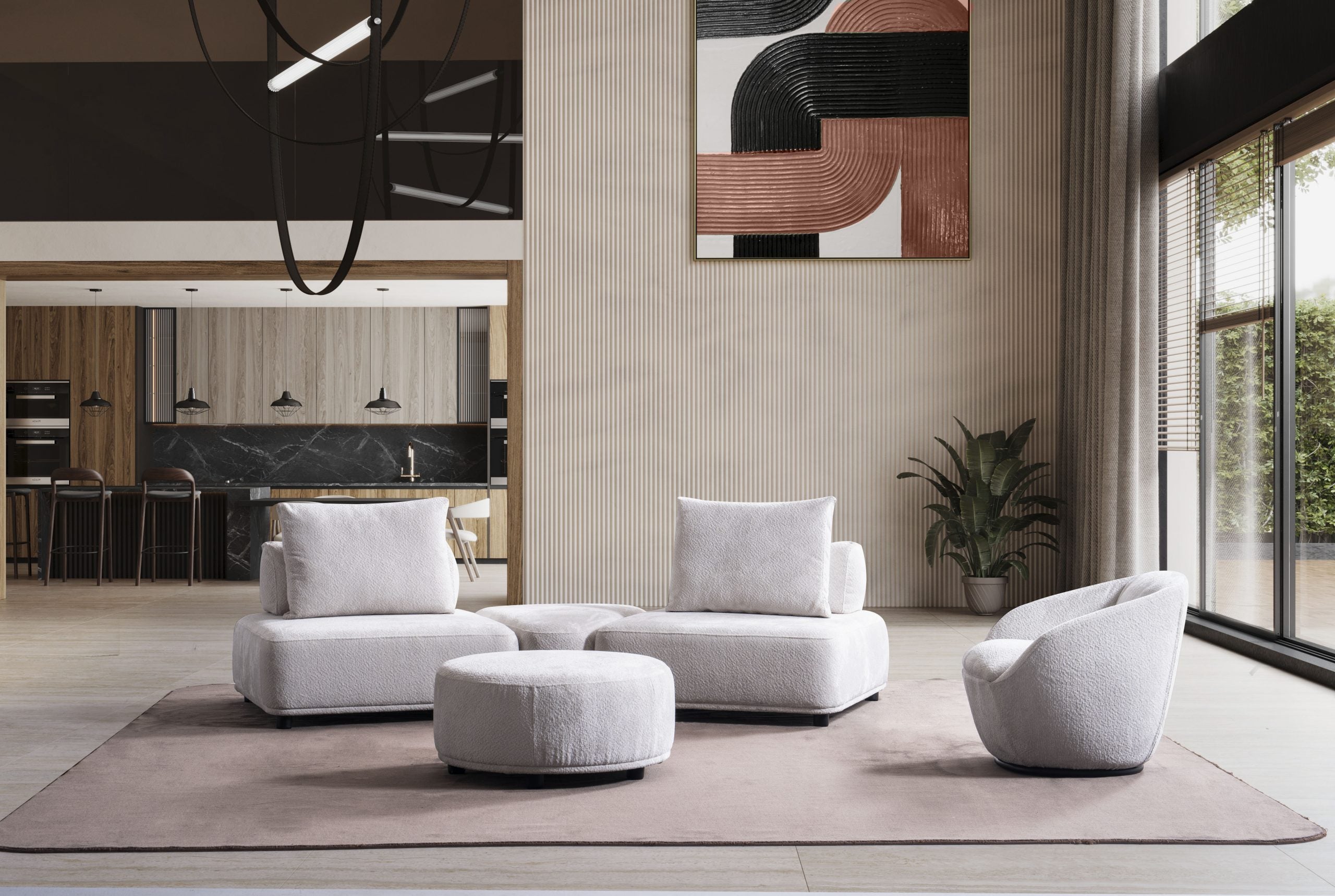 Модулен диван «Tiflis» + декоративни възглавници, 5 модула