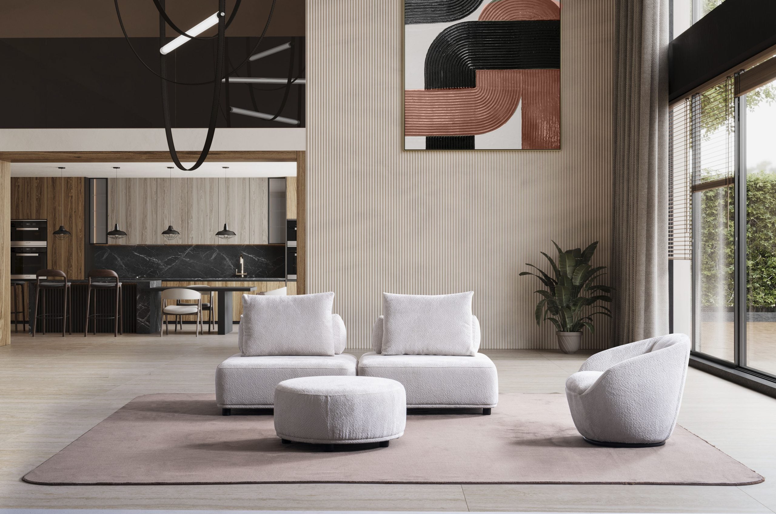 Модулен диван «Tiflis» + декоративни възглавници, 5 модула