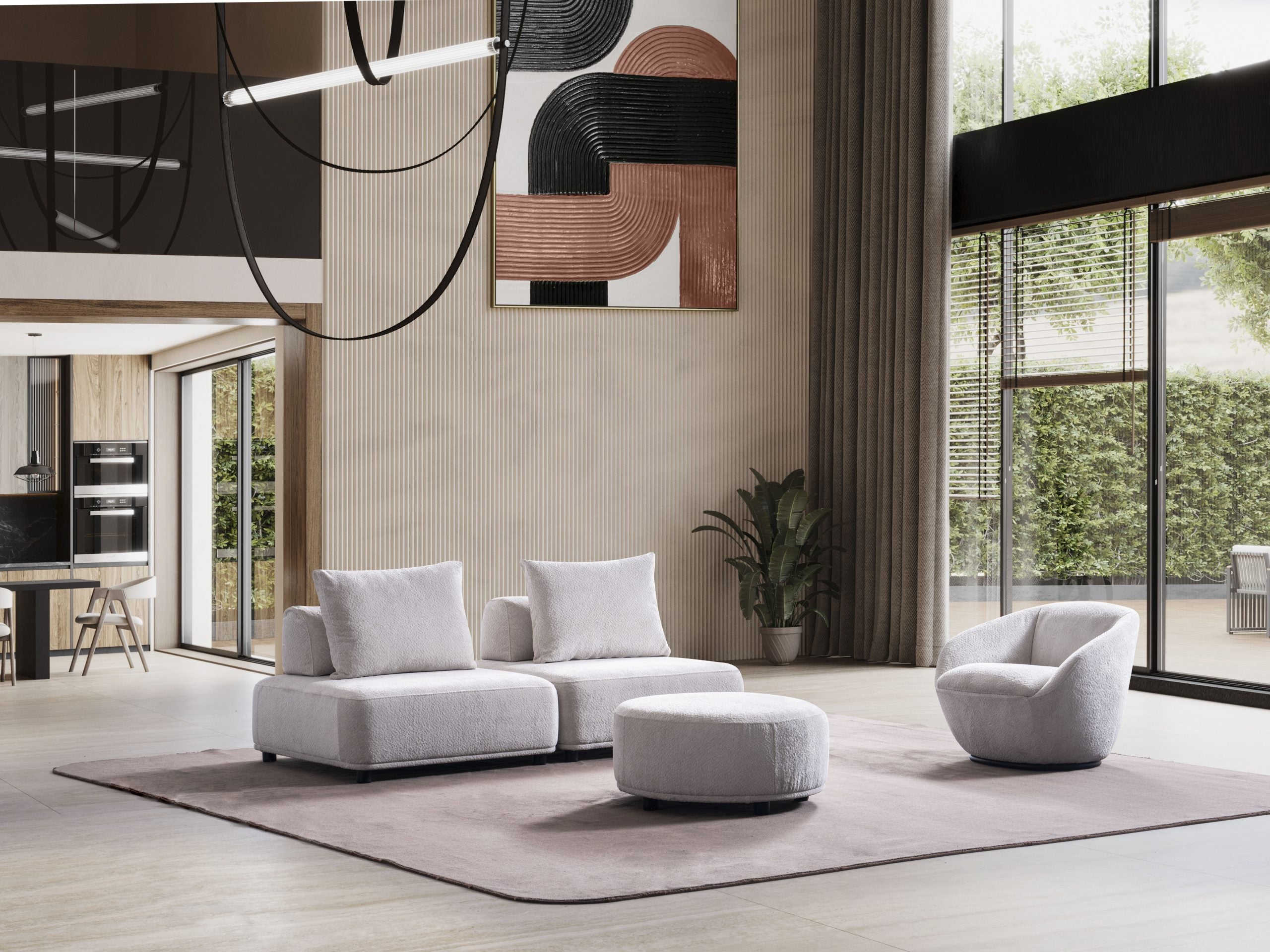 Модулен диван «Tiflis» + декоративни възглавници, 5 модула