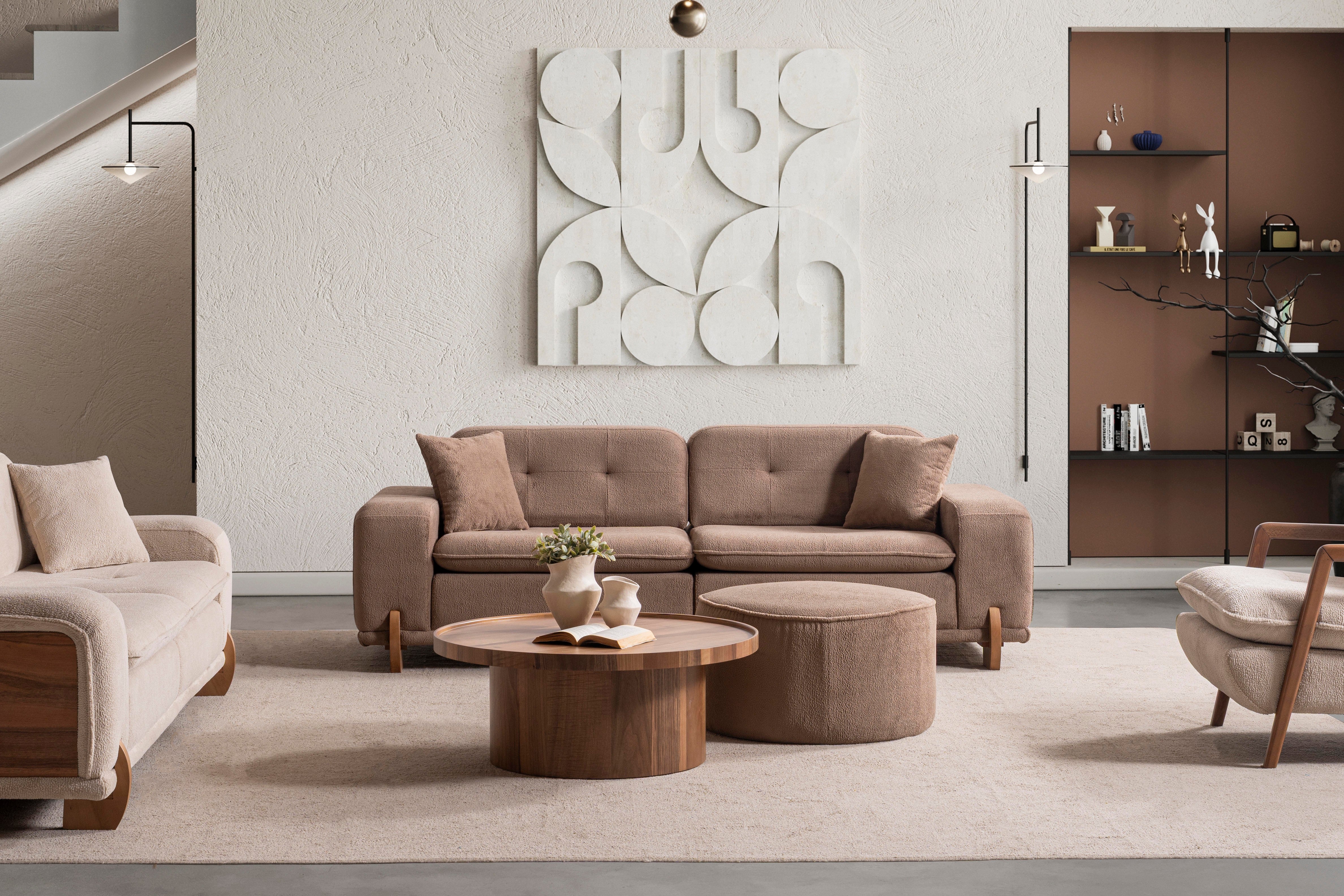 Триместен разтегателен диван «Angel» + 2 декоративни възглавници, ширина 235см