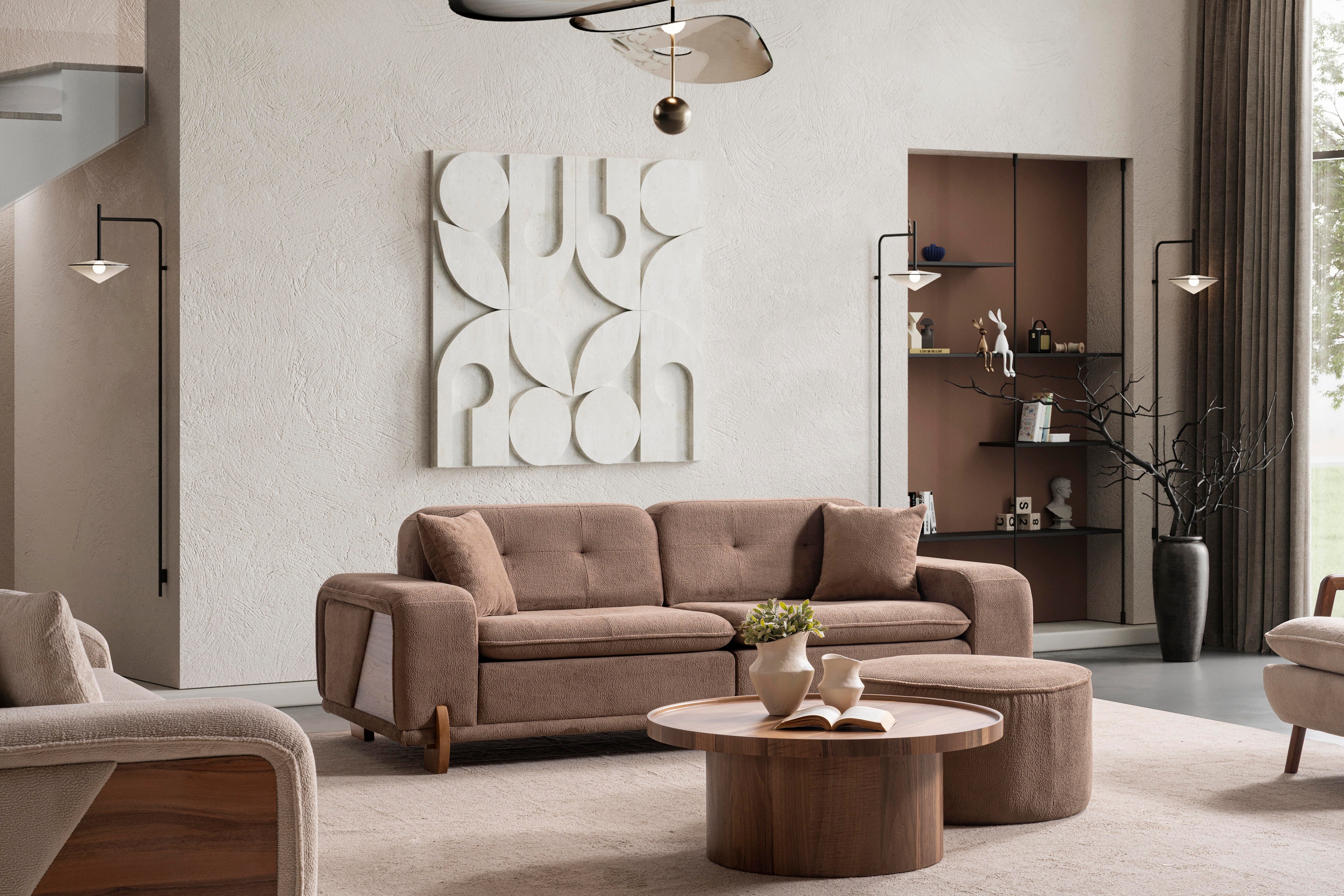 Триместен разтегателен диван «Angel» + 2 декоративни възглавници, ширина 235см