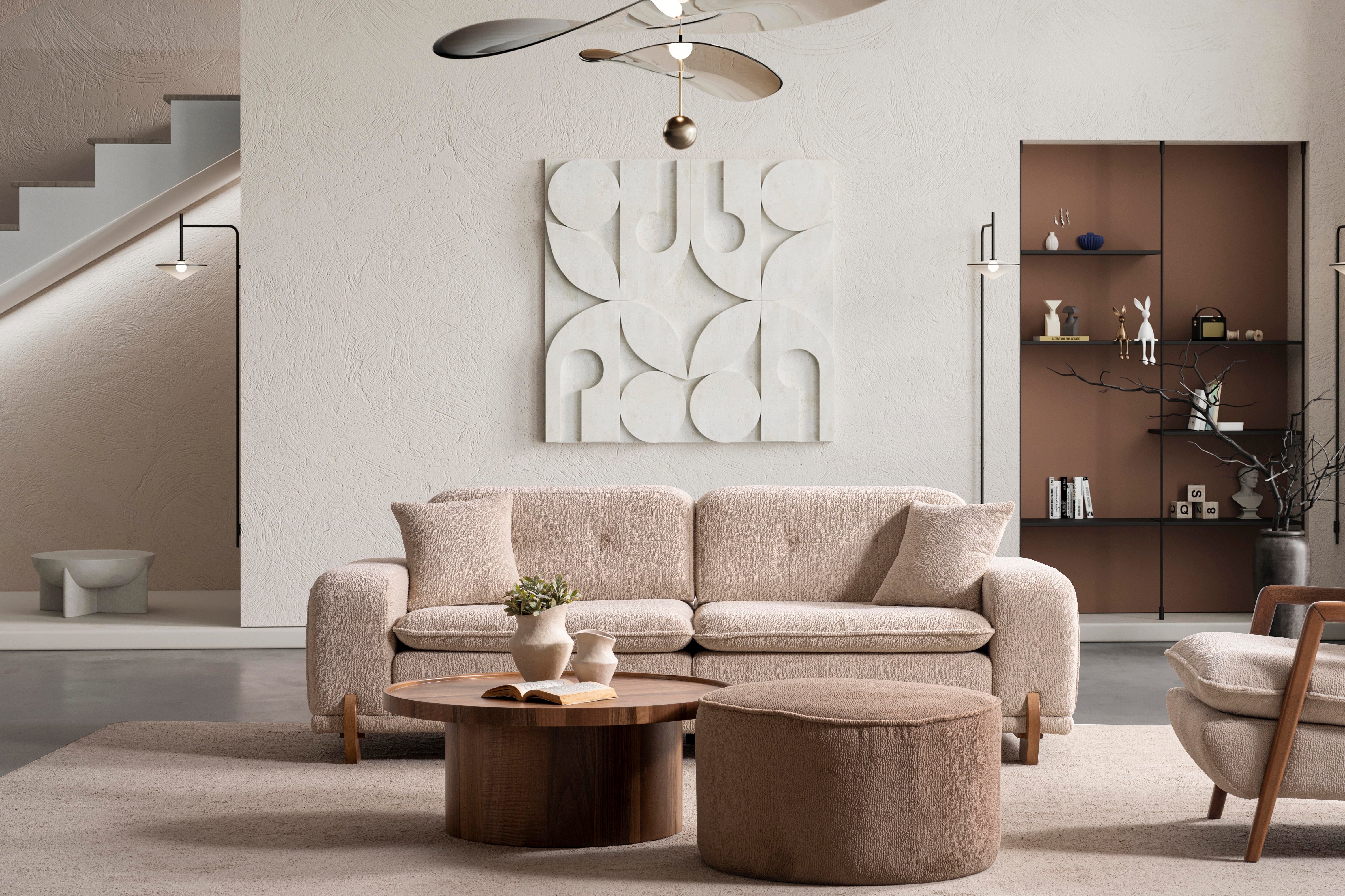 Триместен разтегателен диван «Angel» + 2 декоративни възглавници, ширина 235см