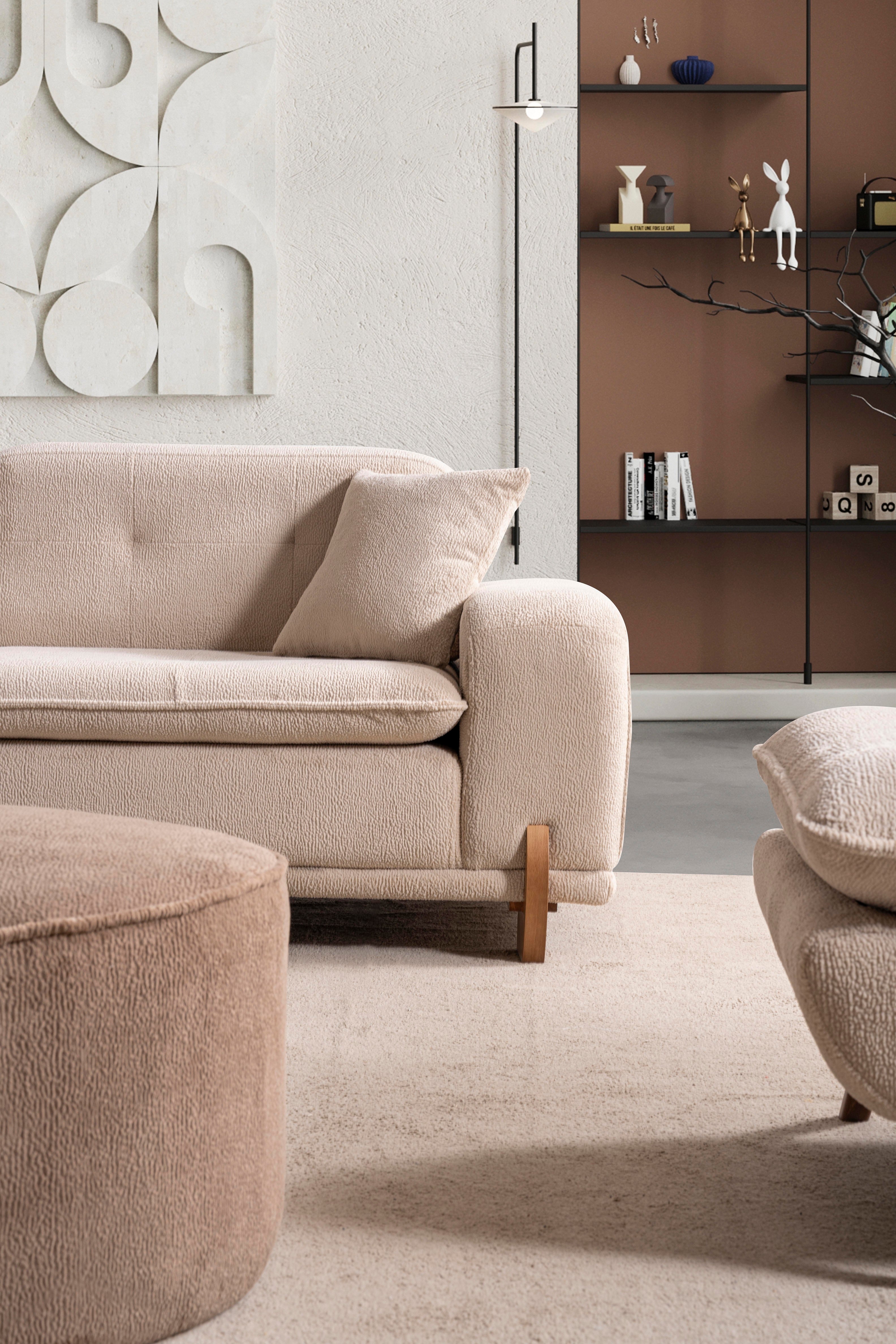 Триместен разтегателен диван «Angel» + 2 декоративни възглавници, ширина 235см