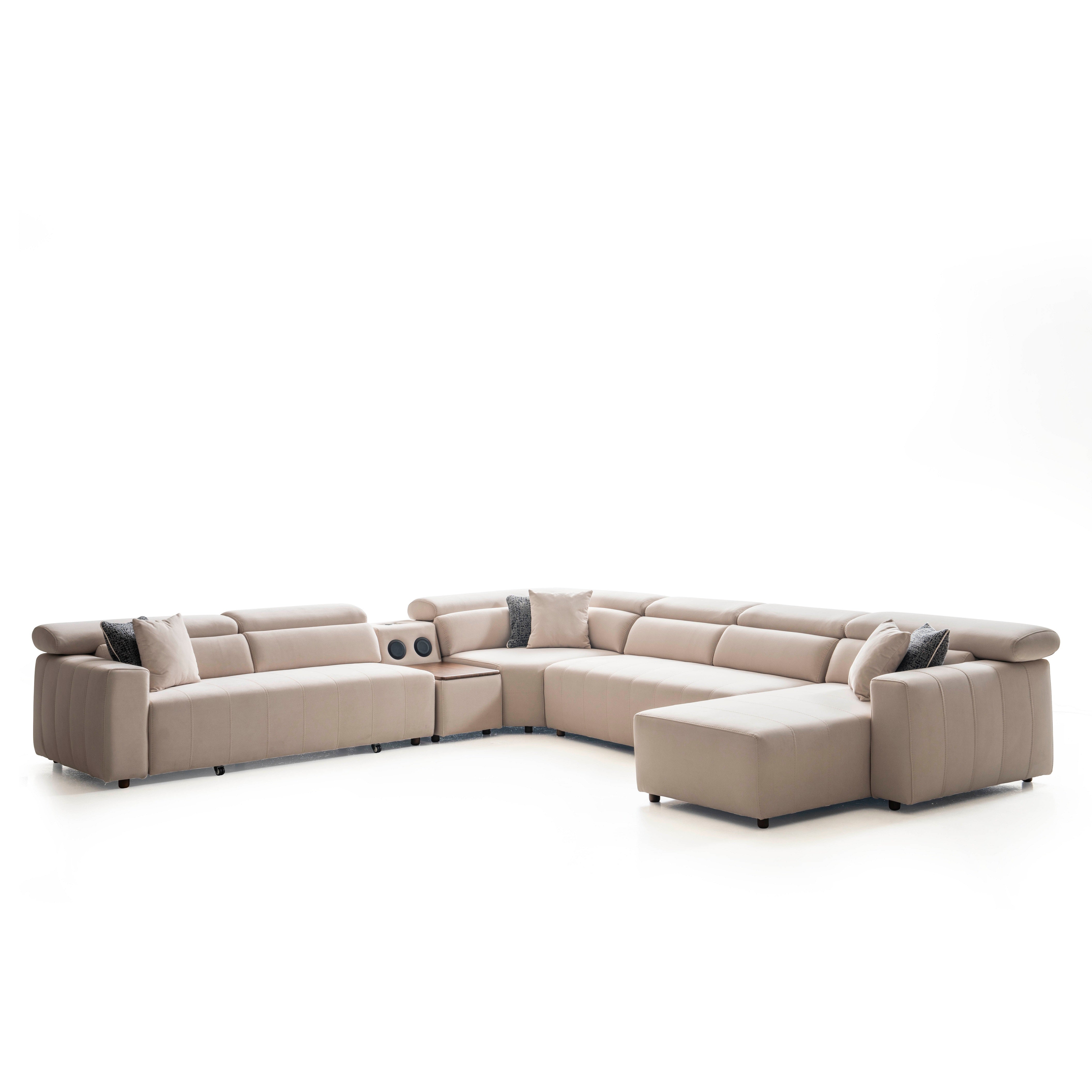 6 модула за модулен диван «Uludag» с електрически механизъм, USB зарядна станция