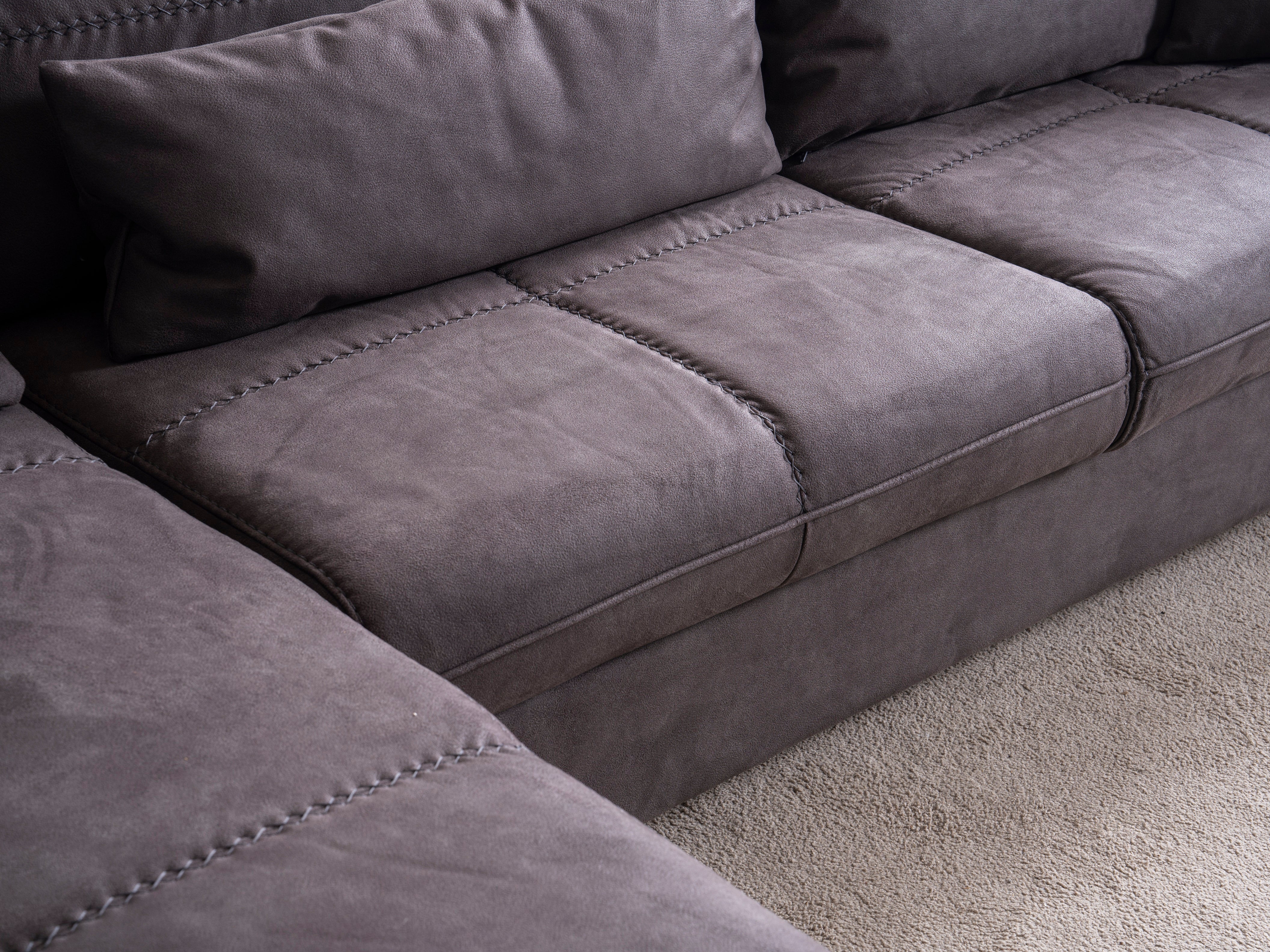 Ъглов разтегателен диван - легло «Sedir Relax» + пет декоративни възглавници, място за съхранение, ширина 255 или 295см