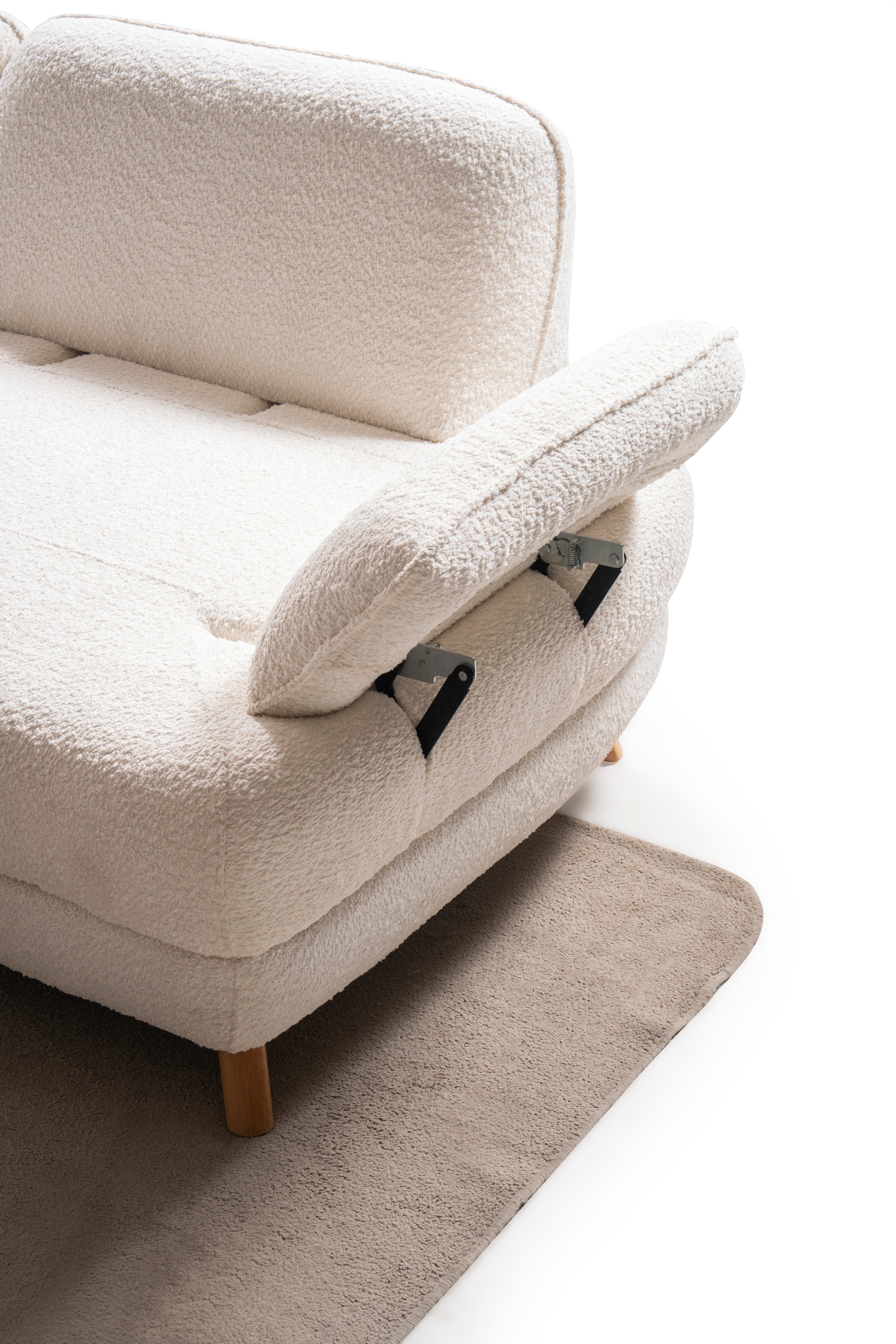 Триместен разтегателен диван «Montana» + 2 декоративни възглавници, с място за съхранение, ширина 240см