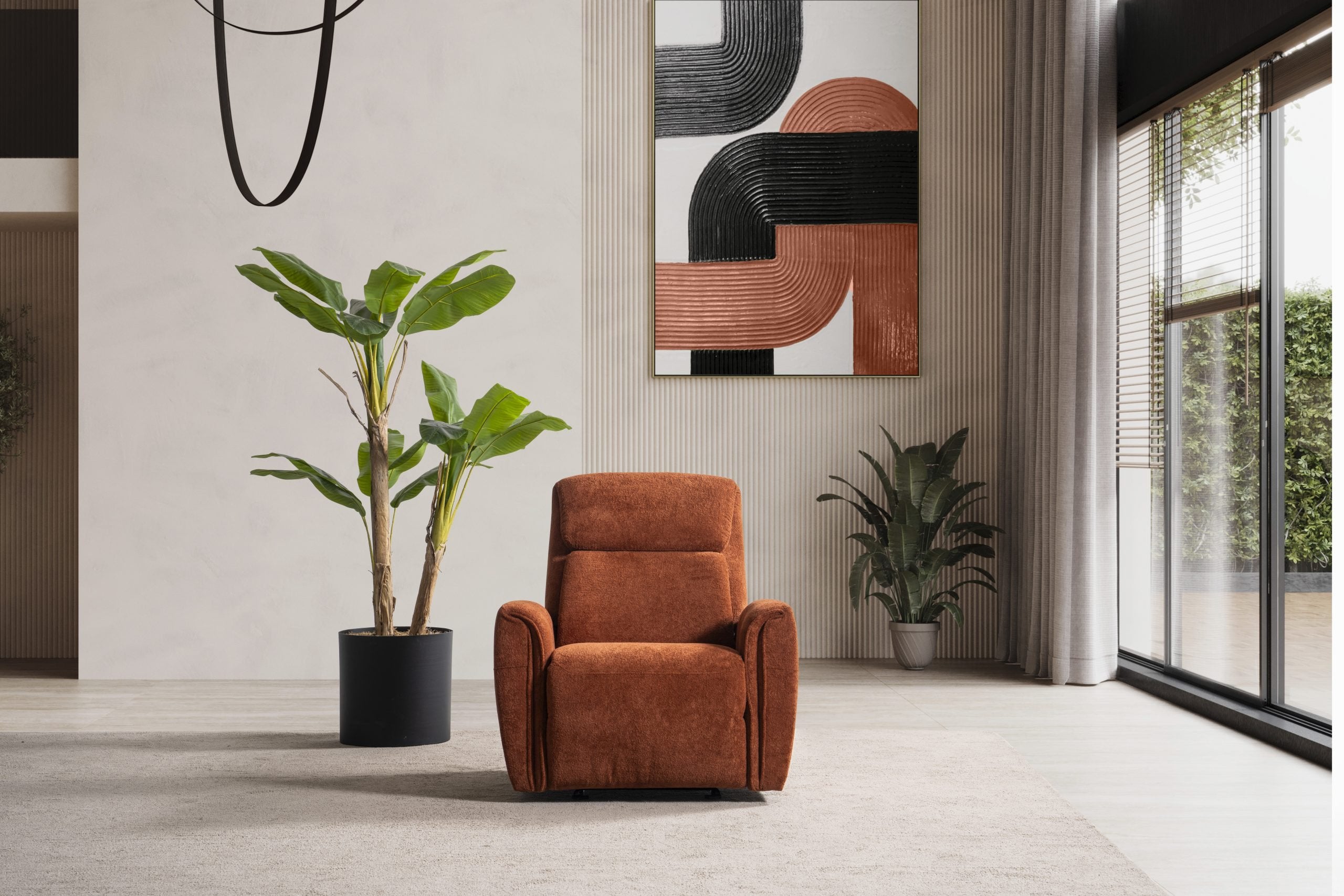 Кресло «Samos» - с електрически релакс механизъм, USB зарядна станция