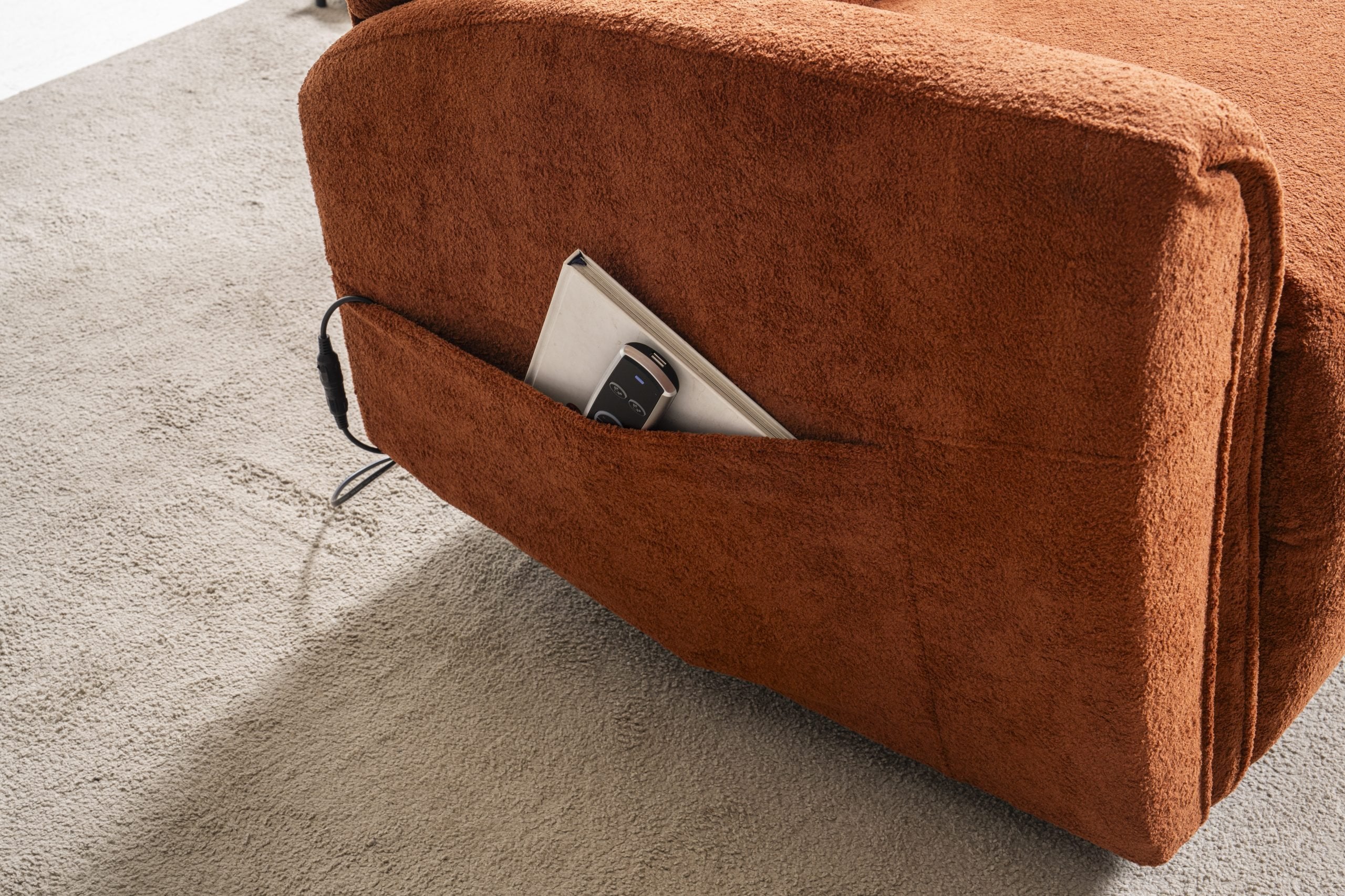 Кресло «Samos» - с електрически релакс механизъм, USB зарядна станция