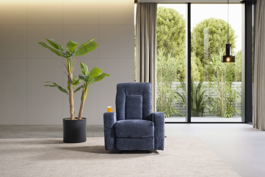 Кресло «Cunda» с електрически релакс механизъм, USB зарядна станция