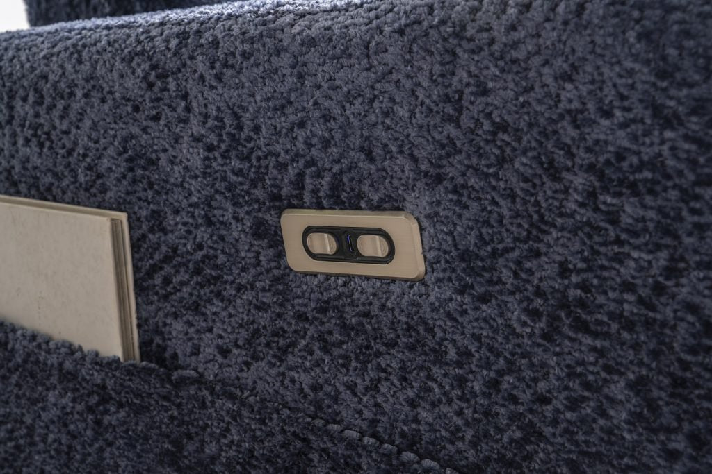 Кресло «Cunda» с електрически релакс механизъм, USB зарядна станция