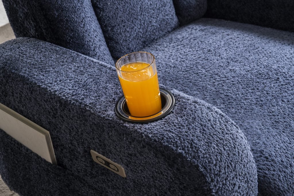 Кресло «Cunda» с електрически релакс механизъм, USB зарядна станция