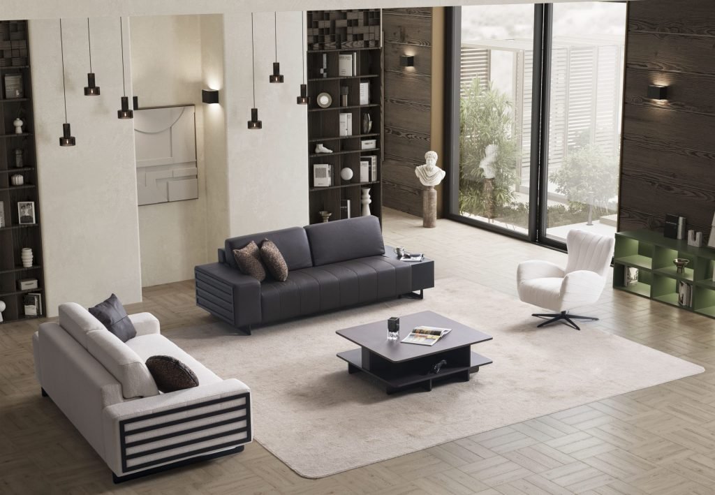 Триместен разтегателен диван «Selale» + две декоративни възглавници, ширина 240см