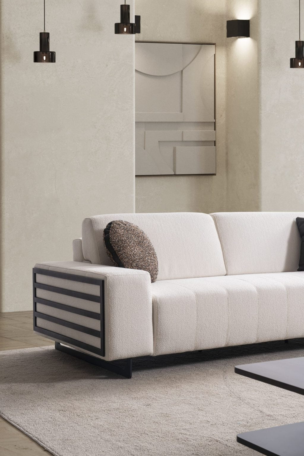 Триместен разтегателен диван «Selale» + две декоративни възглавници, ширина 240см