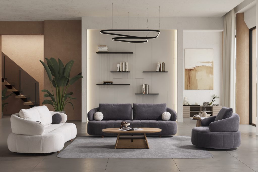 Триместен разтегателен диван «Boston» + 2 декоративни възглавници, ширина 230см