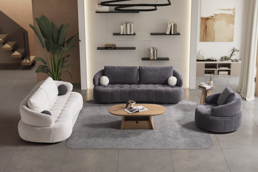 Триместен разтегателен диван «Boston» + 2 декоративни възглавници, ширина 230см