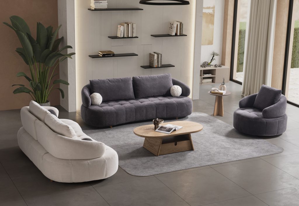 Триместен разтегателен диван «Boston» + 2 декоративни възглавници, ширина 230см