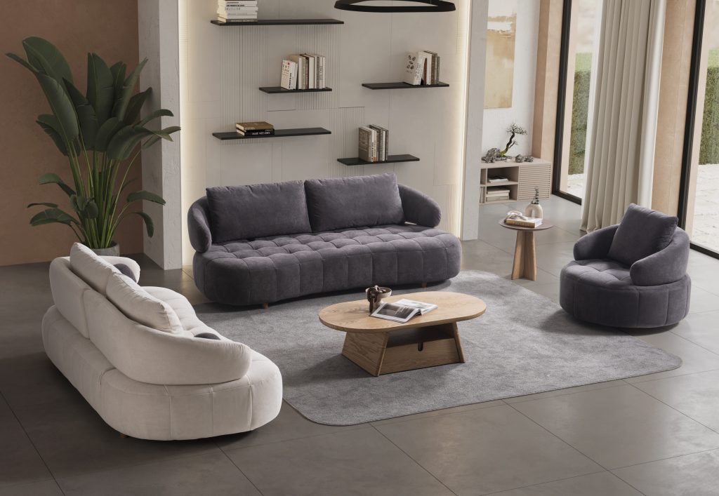 Триместен разтегателен диван «Boston» + 2 декоративни възглавници, ширина 230см