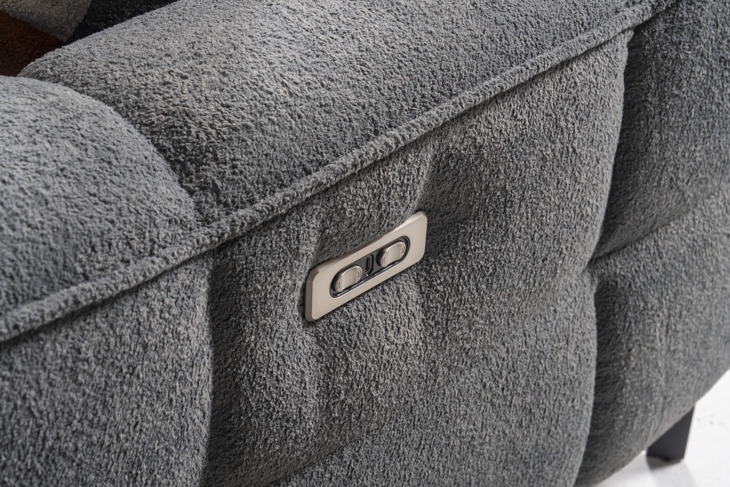 Модулен диван «Lara» + електрически механизъм, USB зарядна станция, конзолна масичка