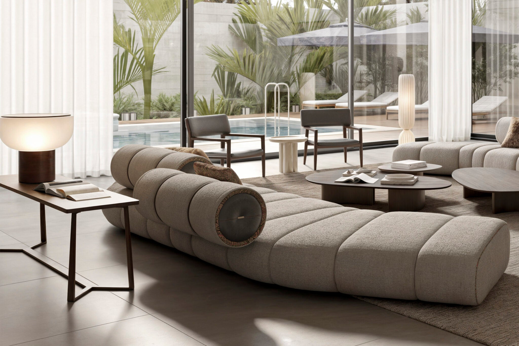 Странична помощна масa «Doe» - с естествен фурнир