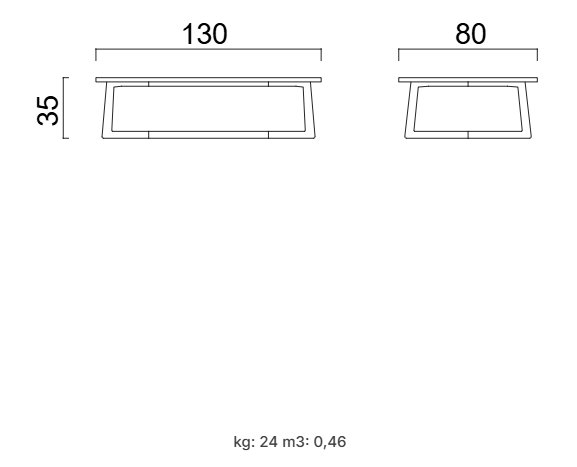 Странична помощна масa «Doe» - с естествен фурнир