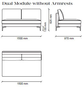 4 готови конфигурации на модулен диван «Parma» + конзола с масичка и USB зарядна станция