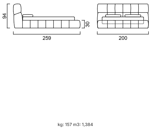 Тапицирано легло «Eliot» модерно легло с табла, с включена подматрачна рамка