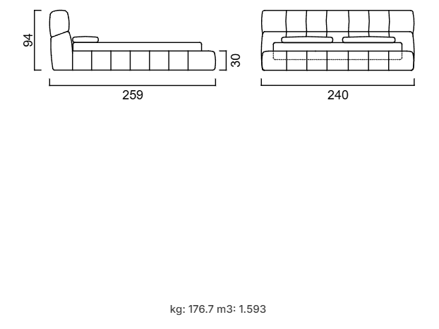 Тапицирано легло «Eliot» модерно легло с табла, с включена подматрачна рамка