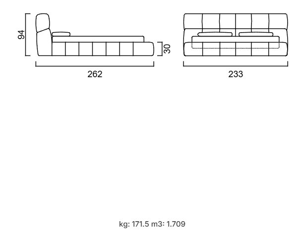Тапицирано легло «Eliot» модерно легло с табла, с включена подматрачна рамка