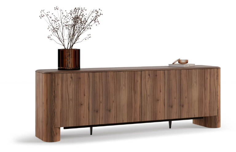 Бюфет «Enna» с керамично покритие, с естествен фурнир, размер 240х79х52см