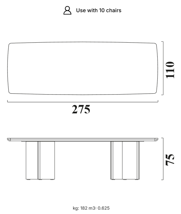 Трапезна маса «Enna» с естествен фурнир и травертин