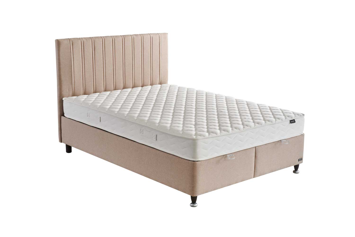 Тапицирана основа за легло «Fornea» с място за съхранение, повдигащ механизъм, система за безшумно затваряне