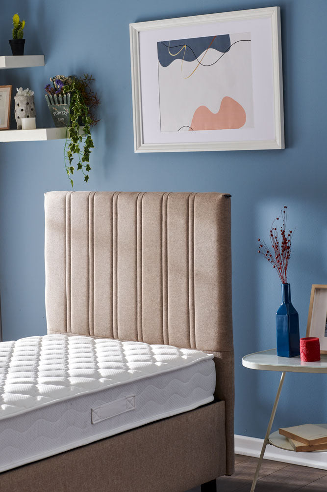 Тапицирано легло «Fornea» + Матрак и табла - с място за съхранение, повдигащ механизъм, система за безшумно затваряне