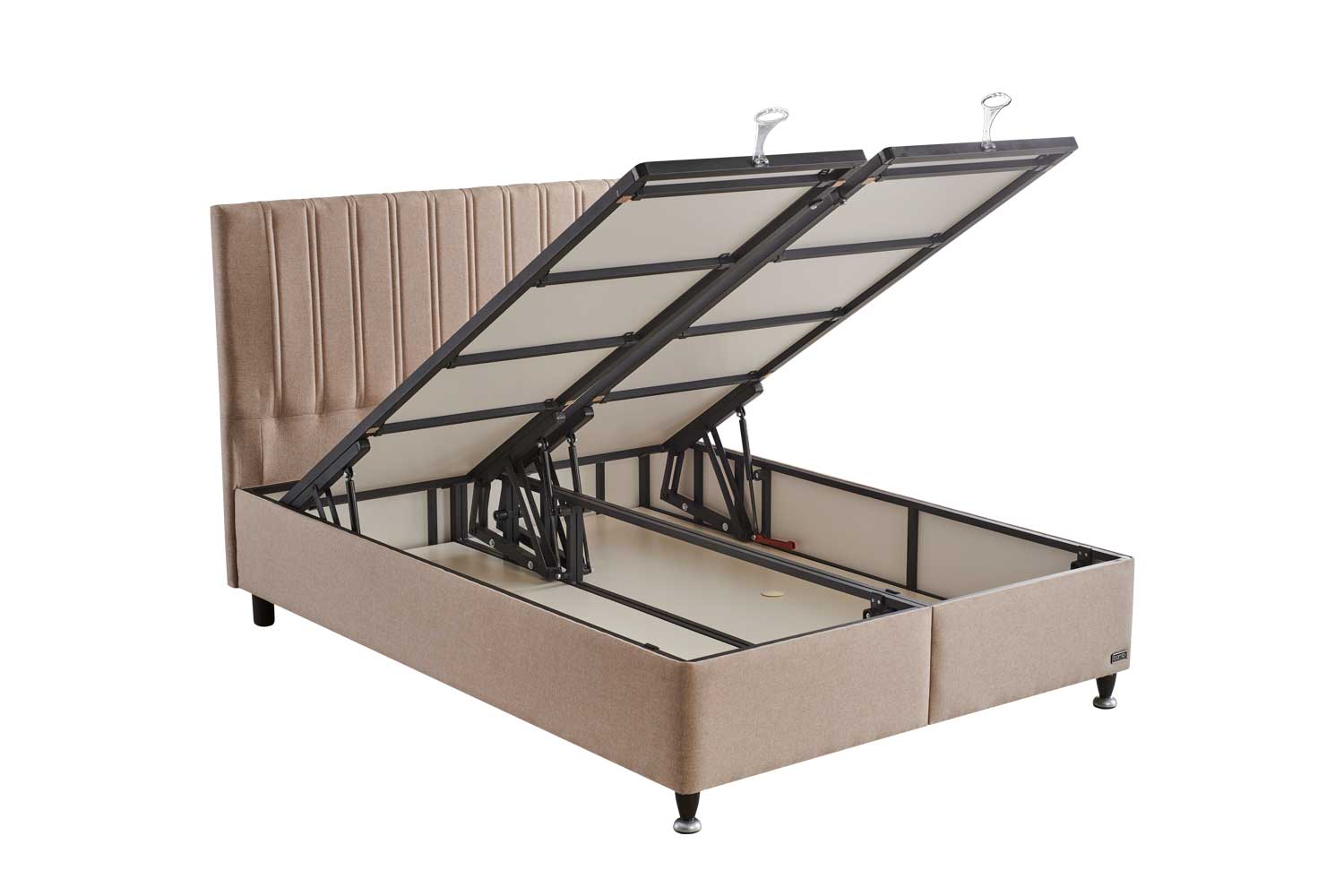 Тапицирано легло «Fornea» + Матрак и табла - с място за съхранение, повдигащ механизъм, система за безшумно затваряне