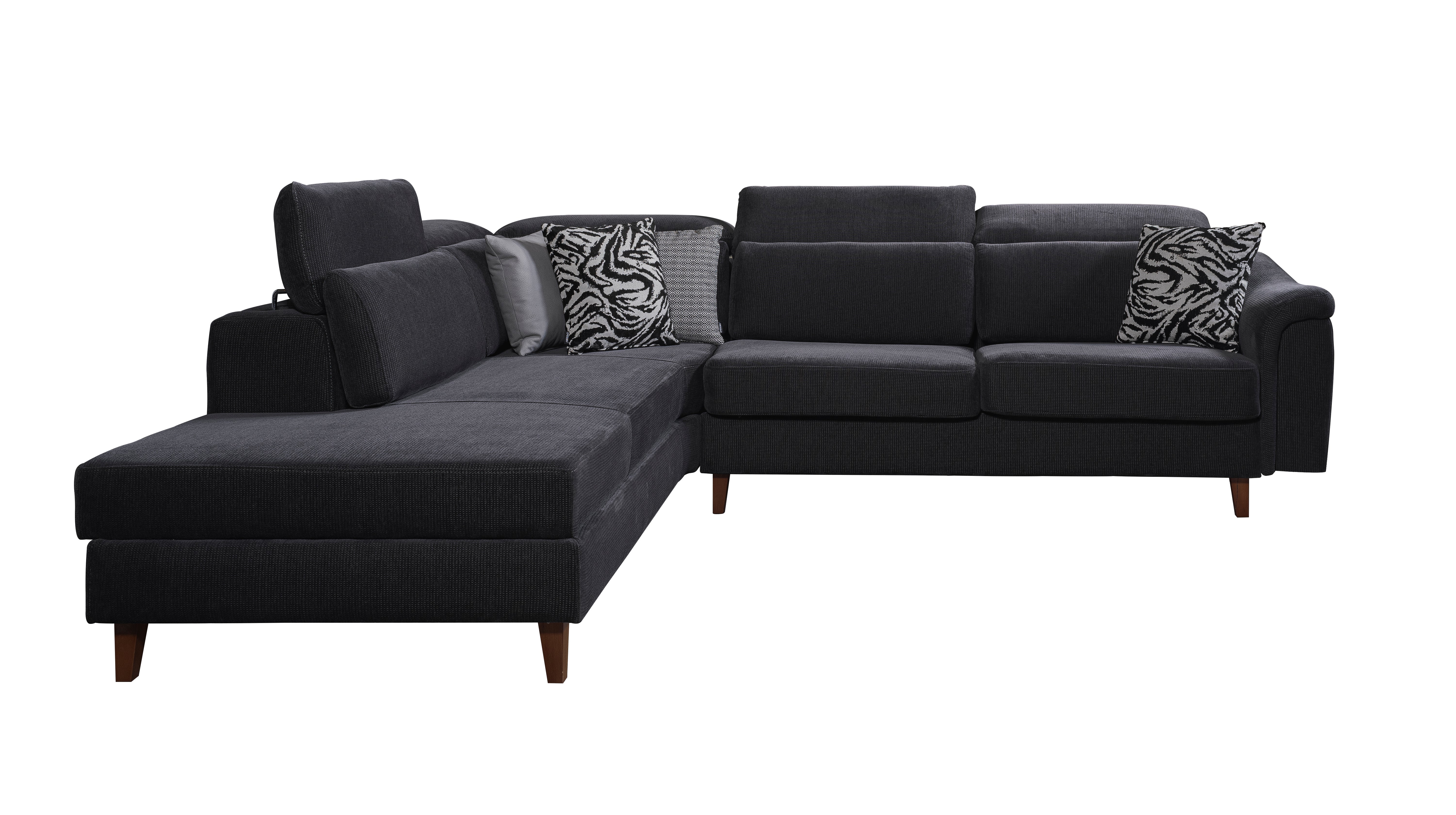 Ъглов разтегателен диван - легло «Fox» + четири декоративни възглавници, ширина 295см