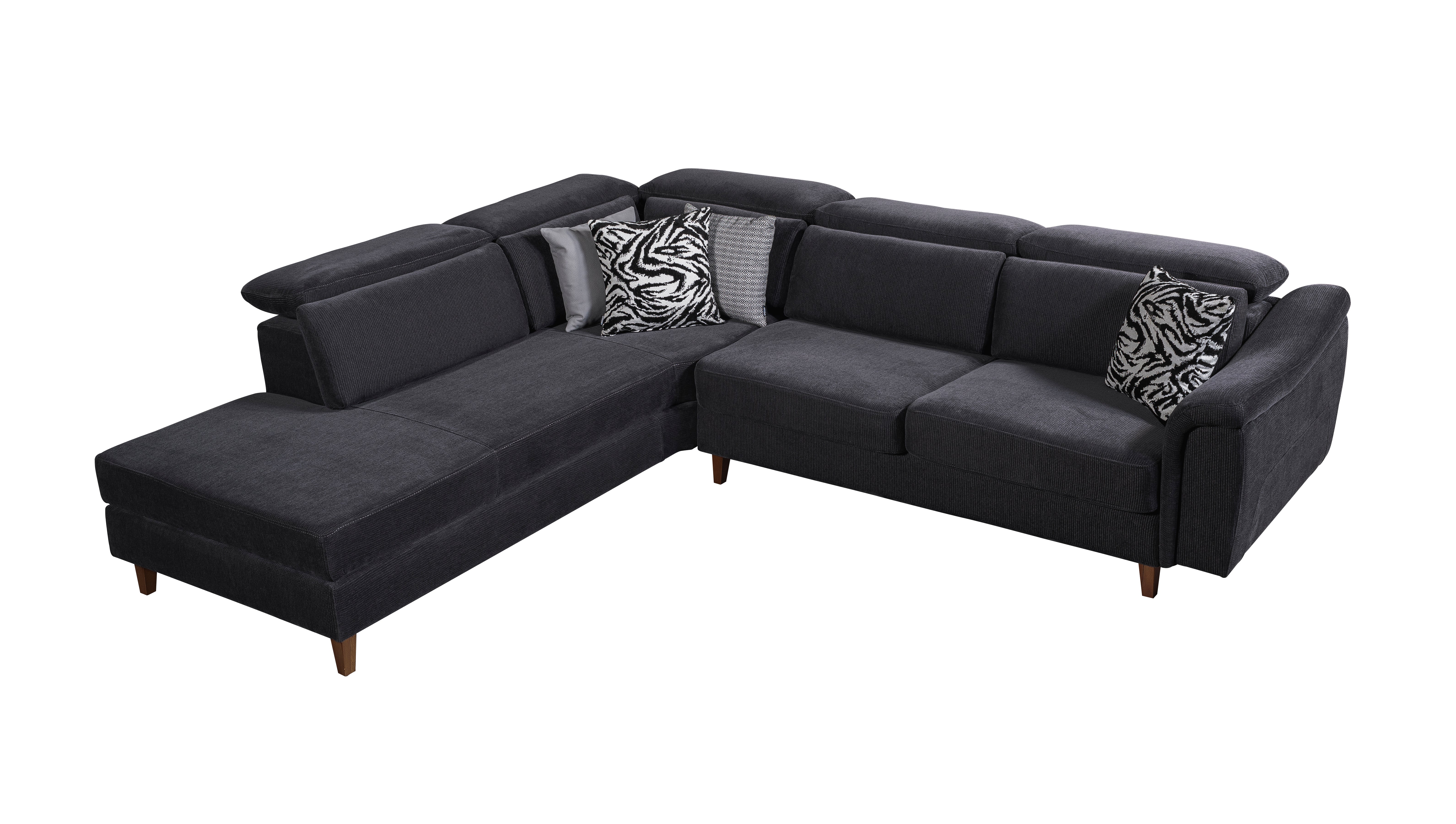 Ъглов разтегателен диван - легло «Fox» + четири декоративни възглавници, ширина 295см