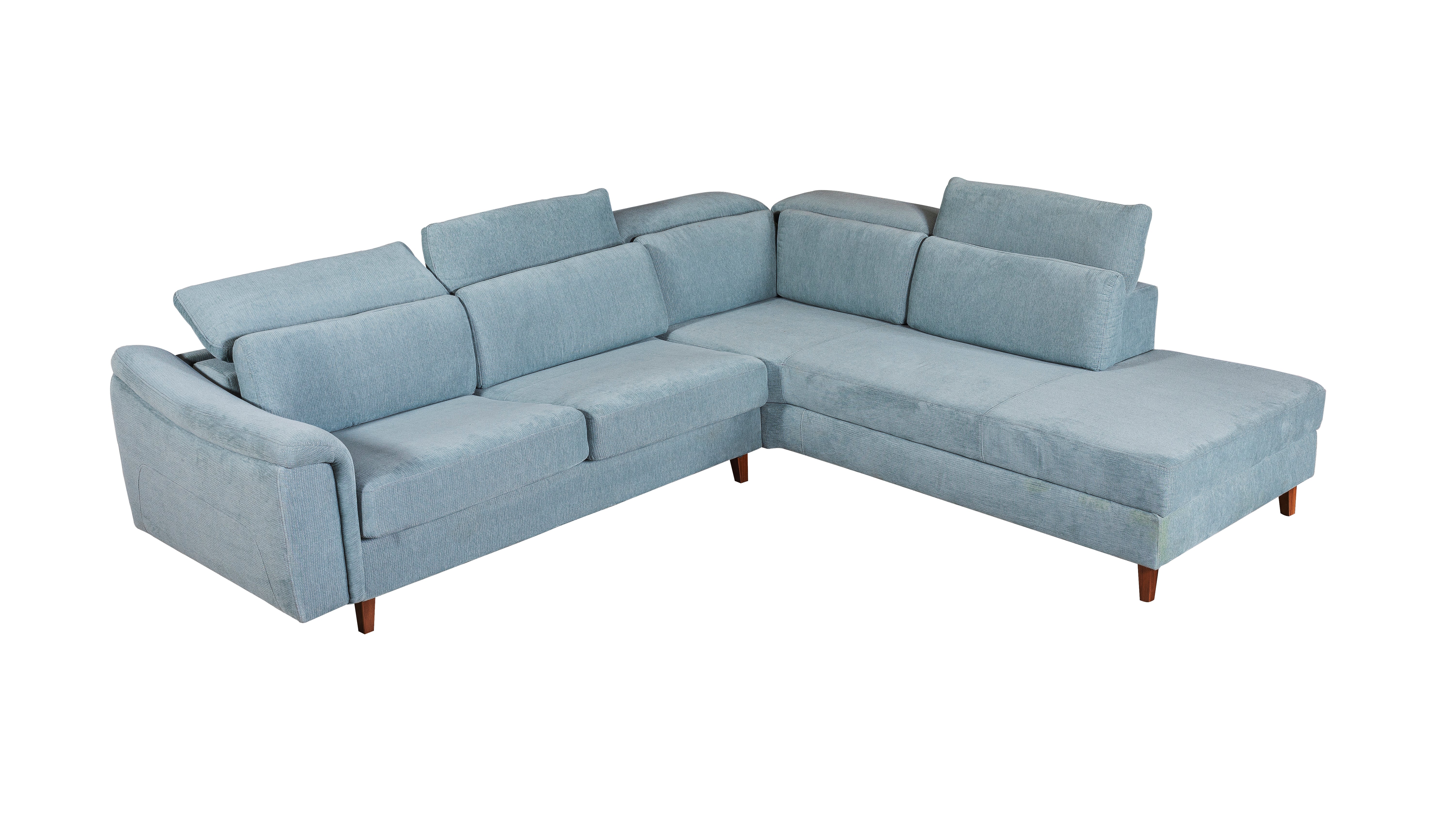 Ъглов разтегателен диван - легло «Fox» + четири декоративни възглавници, ширина 295см