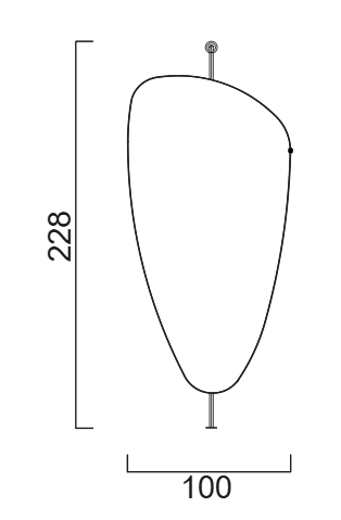 Огледало «Flow» размер 100х228х2см