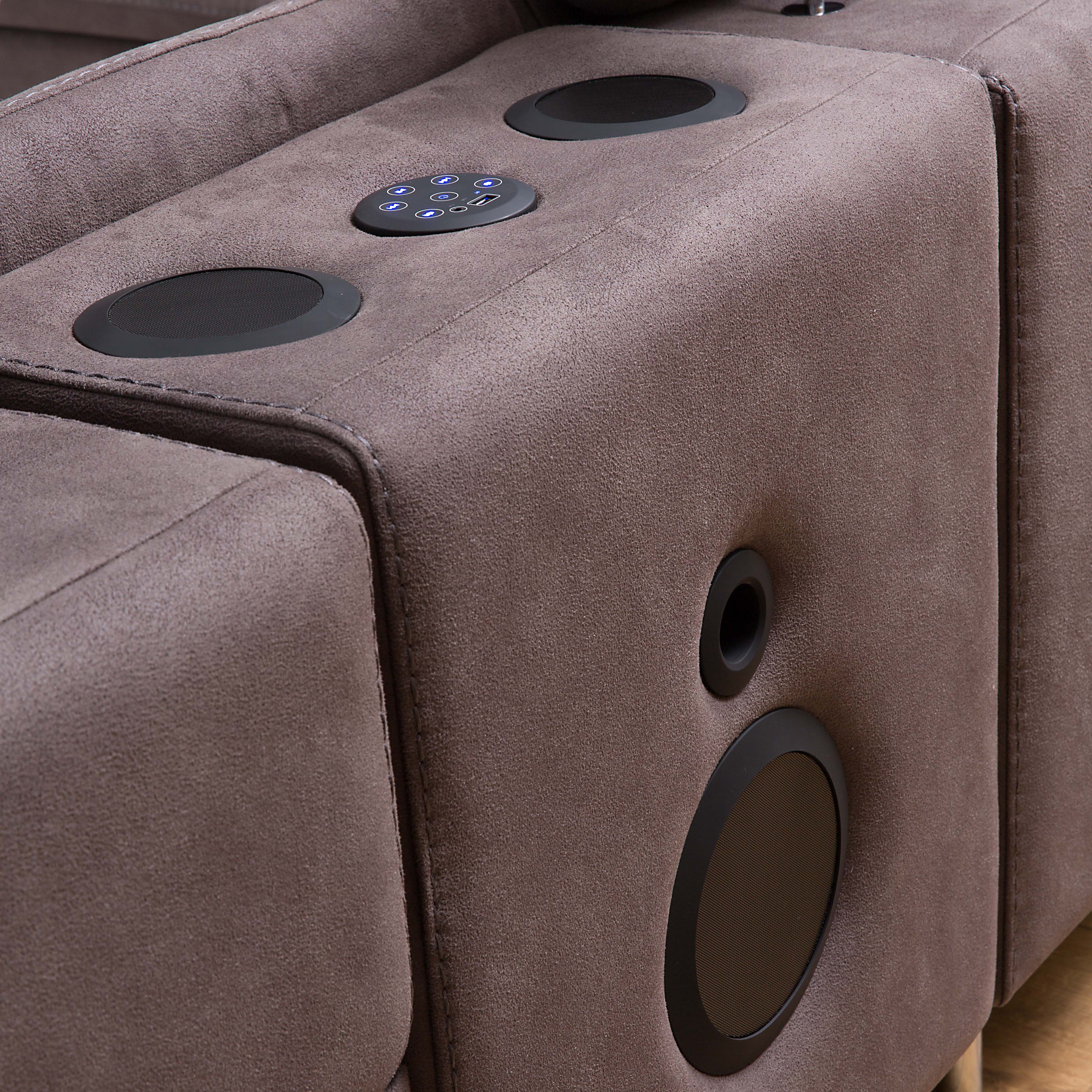 Модулен разтегателен диван «Gizem» + електрически механизъм, USB зарядна станция