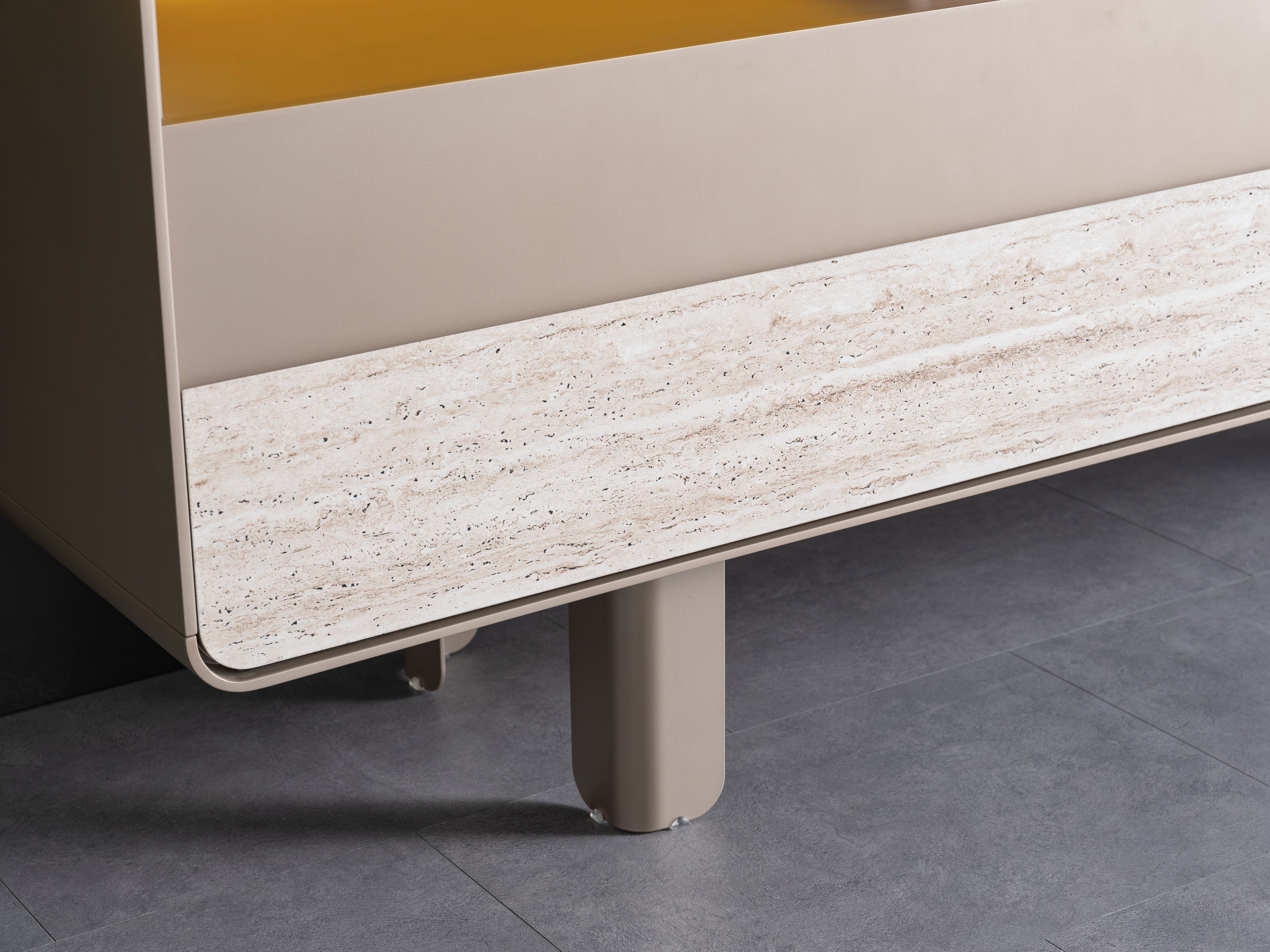 Бюфет «Aqua G» + LED осветление, с травертин, размер 225х80х50см