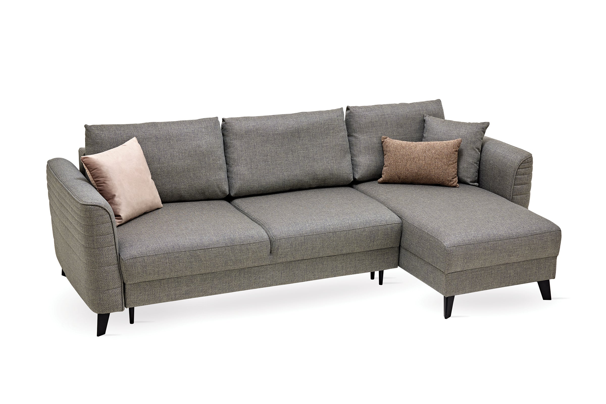 Ъглов разтегателен диван «Grace» + три декоративни възглавници, ширина 256см