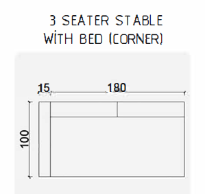 Модулен разтегателен диван «Galaksi» + електрически механизъм, USB зарядна станция