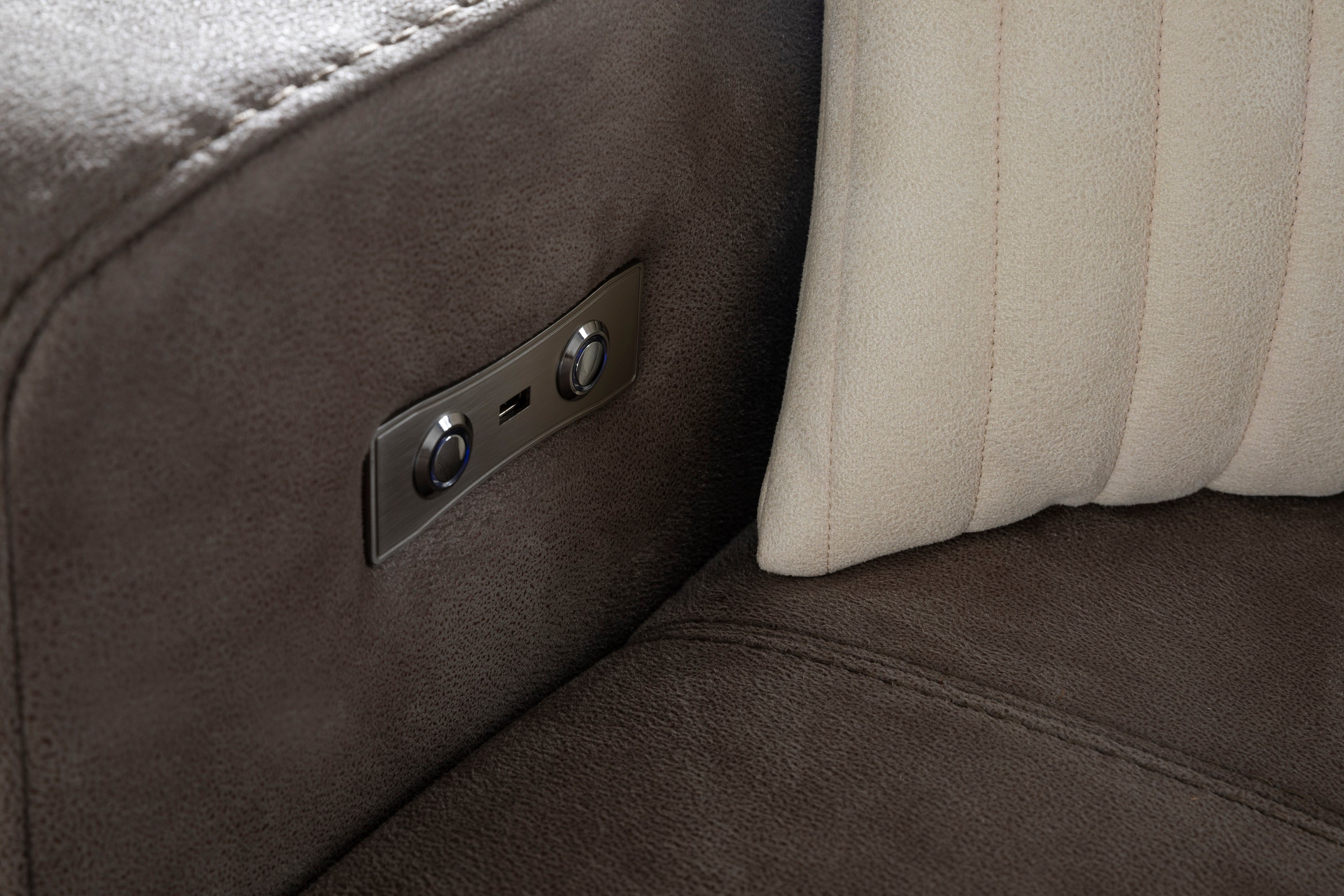 Модулен разтегателен диван «Galaksi» + електрически механизъм, USB зарядна станция