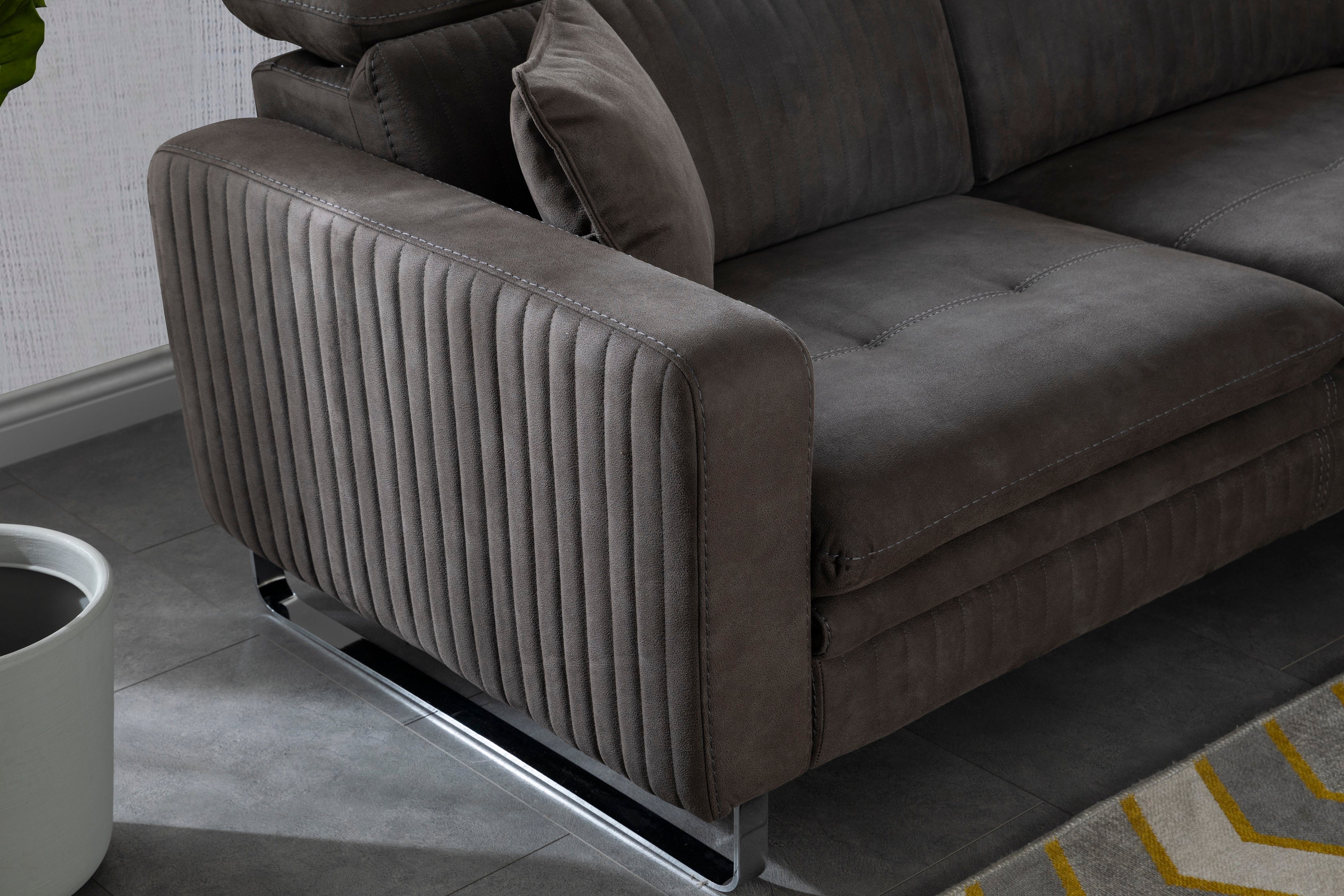 Модулен разтегателен диван «Galaksi» + електрически механизъм, USB зарядна станция