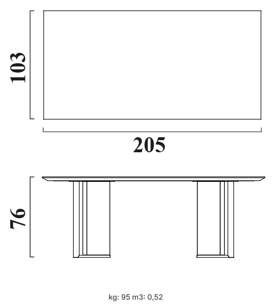 Трапезна маса «Hiro» с естествен фурнир