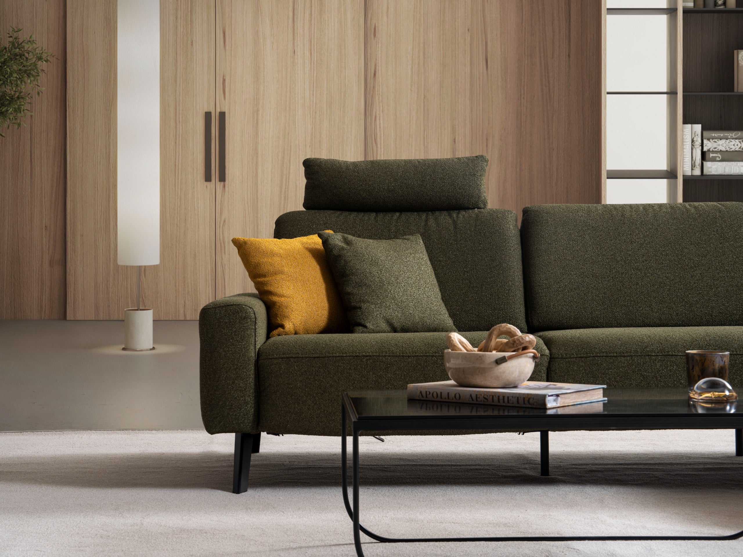 Ъглов разтегателен диван «Goynuk Relax» + четири декоративни възглавници, ширина 270см