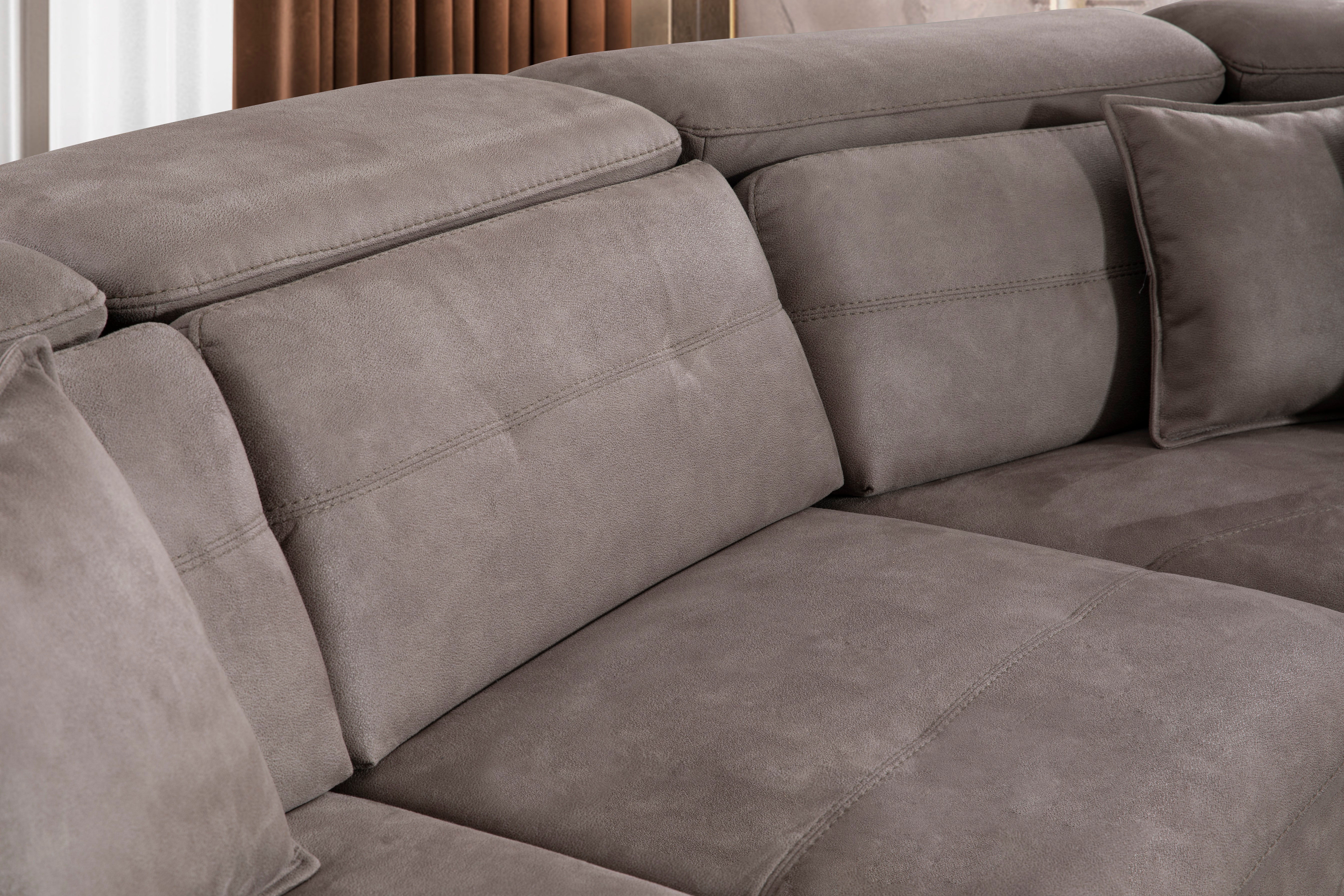 Модулен разтегателен диван «Gizem» + електрически механизъм, USB зарядна станция