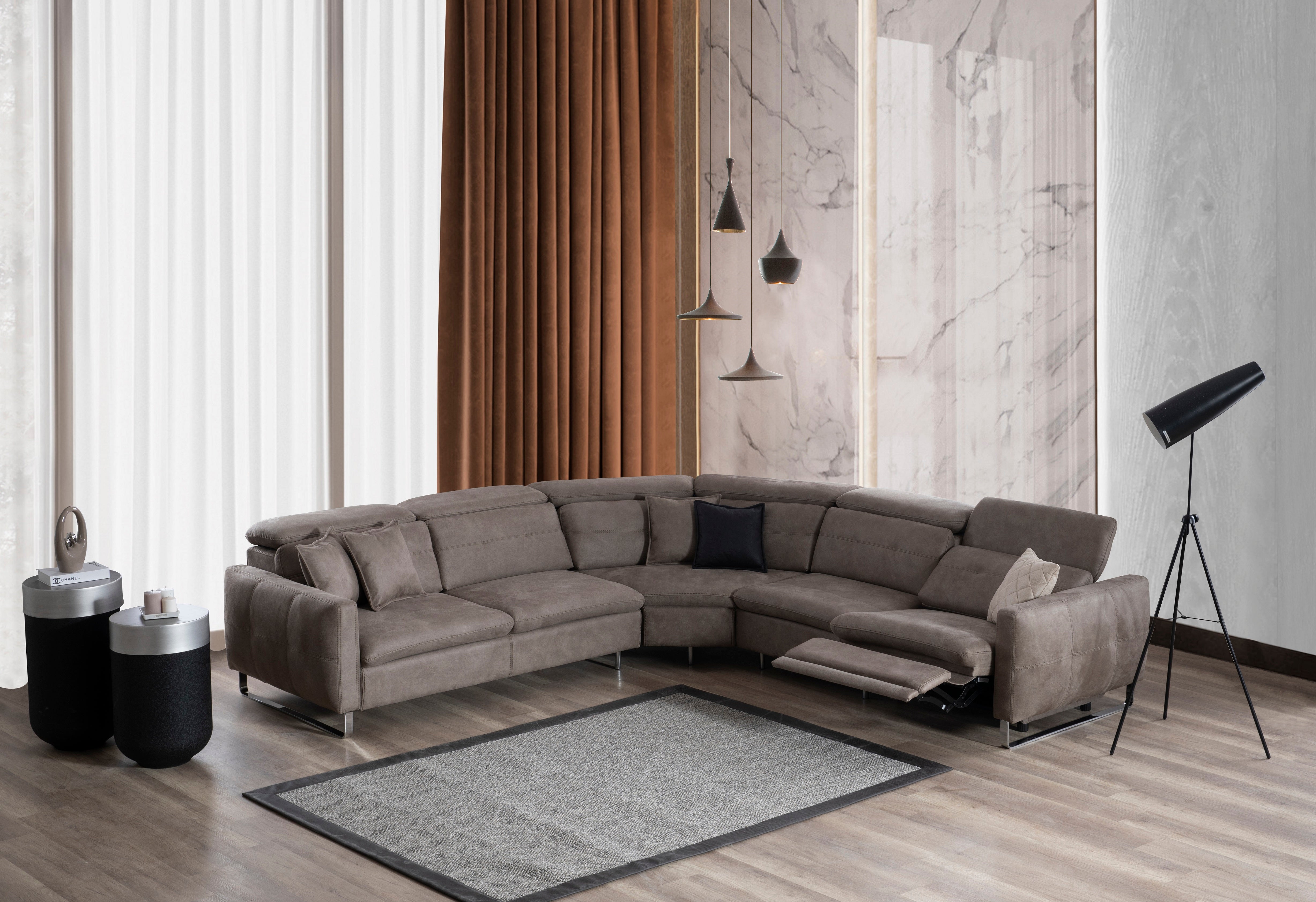 Модулен разтегателен диван «Gizem» + електрически механизъм, USB зарядна станция